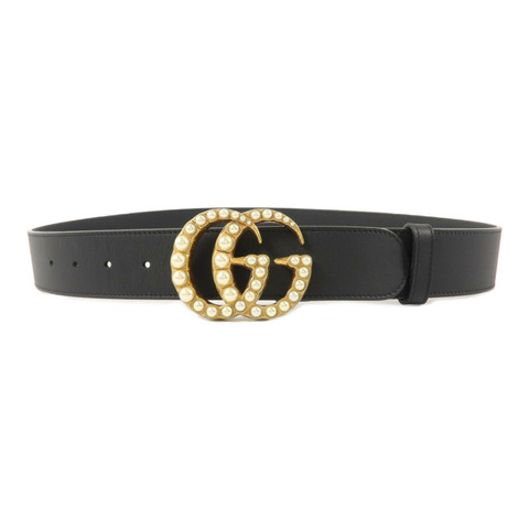 GUCCI 牛皮皮革GG Marrmont Belt 90cm皮帶