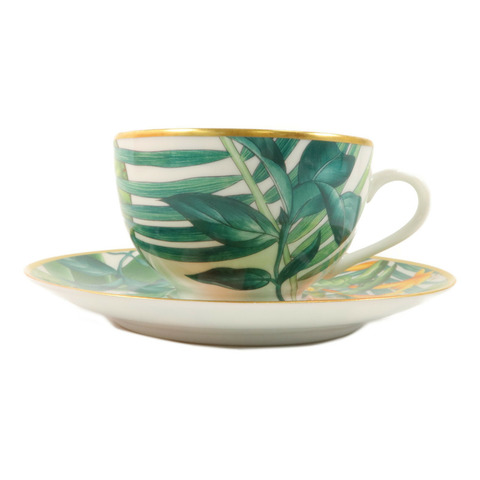 HERMES 瓷器Passifolia Teacup and Saucer茶杯和茶碟
