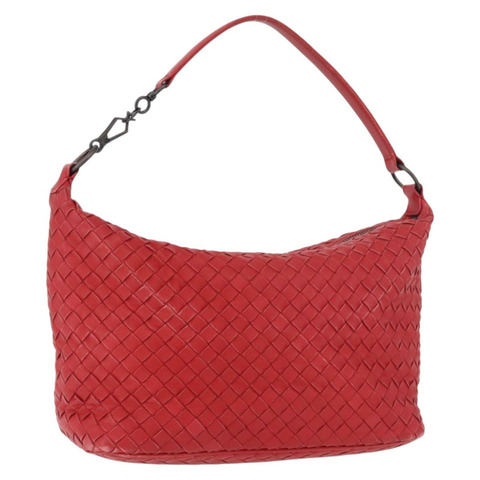 BOTTEGA VENETA INTRECCIATO 皮革肩背包 紅色 239988 正品 187569V