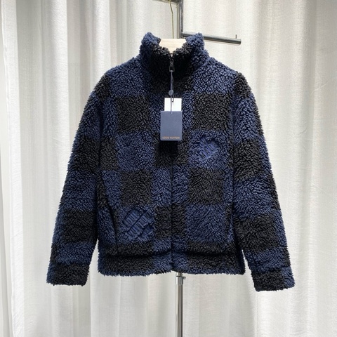Louis Vuitton LV jacket 夾克外套 聯名款 棋盤格羊羔絨