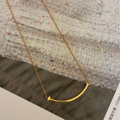Tiffany 18K微笑項鍊