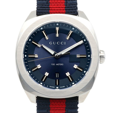 Gucci腕錶，不鏽鋼材質，型號YA142304 (142.3)，石英機芯，男款，GUCCI