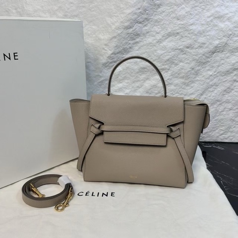 Celine 賽琳 大象灰鯰魚包手提包斜挎包 金扣 底長25cm