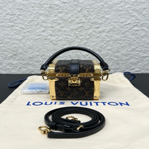 LV路易威登24SS Treasure Box秀款 滿鑽老花金扣方糖盒子包