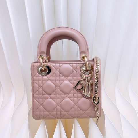 Dior lady dior 迷你三格 乾燥玫瑰粉