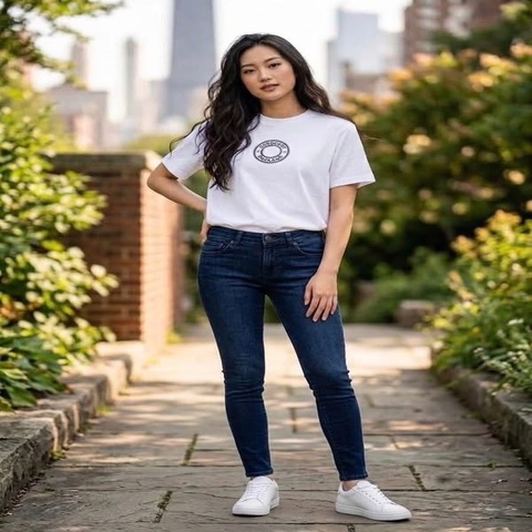 BURBERRY BRIT SKINNY 彈性緊身皮革字母牛仔長褲