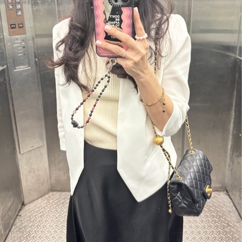 CHANEL 金球方胖 黑金 羊皮 保卡完整 附內膽包