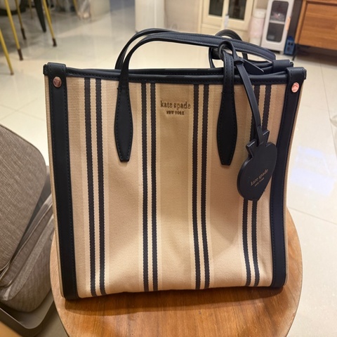 Kate Spade 藍白條紋 肩背包 手提包