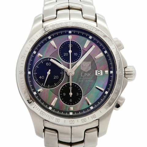 TAG Heuer Link Moonpearl 日本限量版（350 件）CJF211M 黑色錶盤男士腕錶
