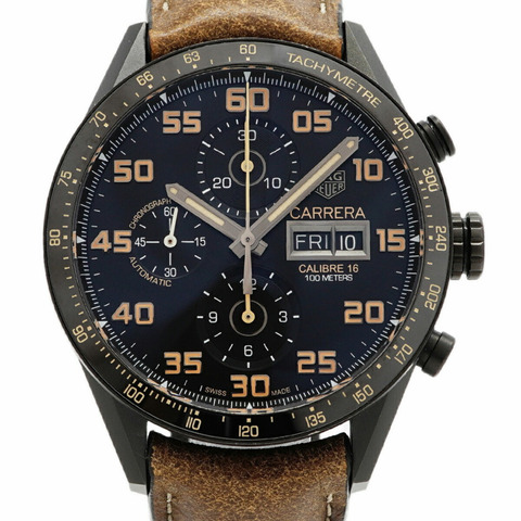 TAG Heuer 豪雅卡萊拉 Calibre 16 CV2A84 黑色錶盤男士腕錶
