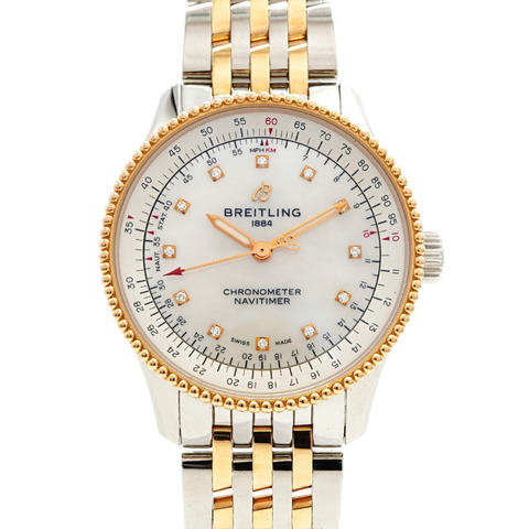 百年靈 Navitimer U17395 白色錶盤小姐腕錶