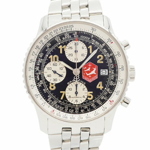 百年靈老款Navitimer Snowbirds A13022黑色錶盤男士腕錶