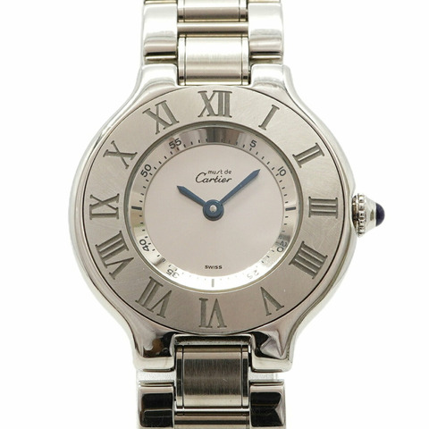 卡地亞 Must 21 SM W10109T2 銀色錶盤小姐腕錶