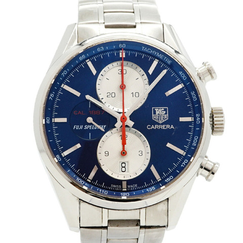 TAG Heuer Carrera 日本限量版富士賽道 CAR211B 藍色錶盤男士腕錶