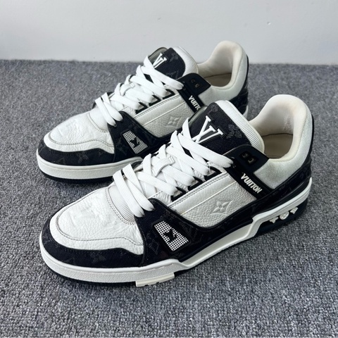 Louis Vuitton 路易威登 LV 黑白牛仔 Trainer休閒鞋 41碼