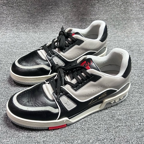 Louis Vuitton 路易威登 LV Trainer 黑水泥 黑白灰 徽標籤名款 /41.5碼