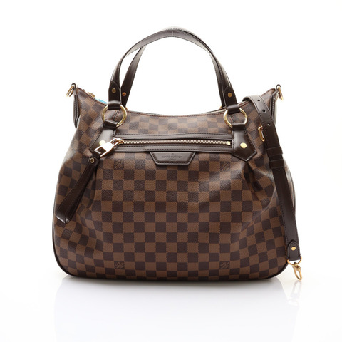 棕色 棋盤格帆布 Evora MM 兩用包【LOUIS VUITTON LV 路易威登】 N41131