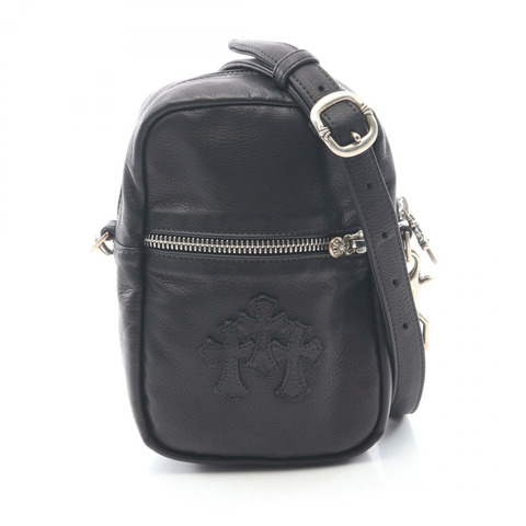 CHROME HEARTS TAKA MINI Cemetery Cross Patch 肩背包 皮革 SV925 黑色