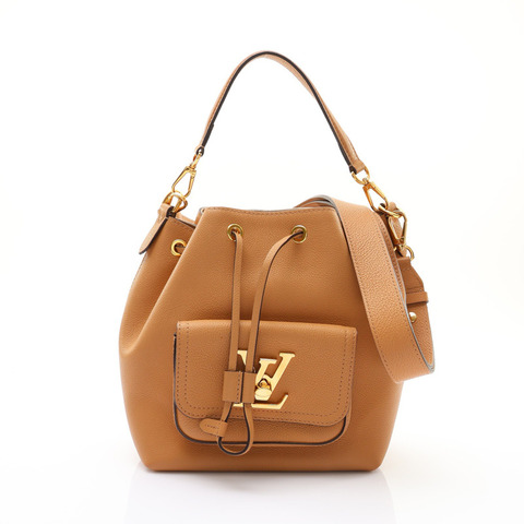 棕色 Taurillon牛皮 Lockme Bucket NV 肩背包【LOUIS VUITTON LV 路易威登】 M57689