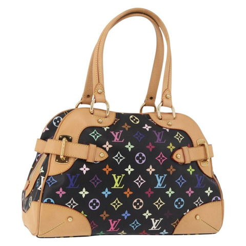 路易威登 Monogram Multicolor Claudia 手提包 黑色 M40194 正品 186255SAV