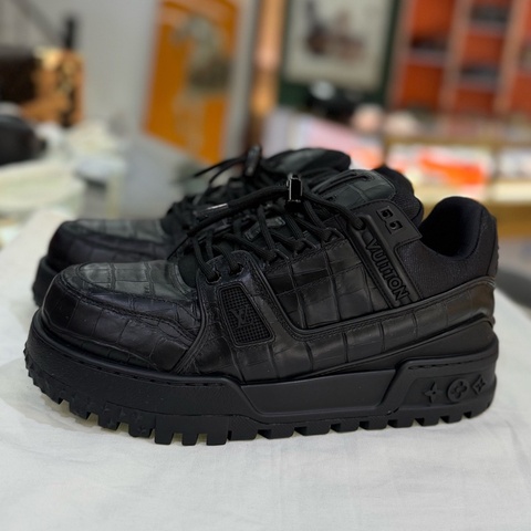 未使用 路易威登 Louis Vuitton Lv Trainer 牛皮革 7碼  41碼