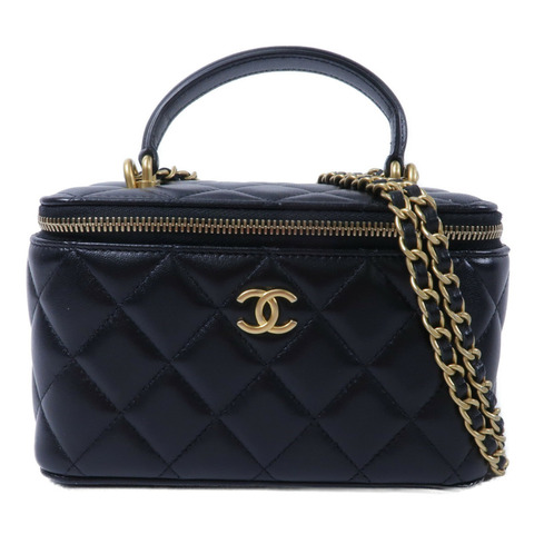 CHANEL 羊皮皮革Top Handle Vanity Case手挽肩背兩用袋