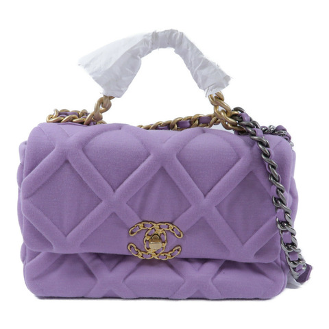 CHANEL Jersey Chanel 19 Small手挽肩背兩用袋