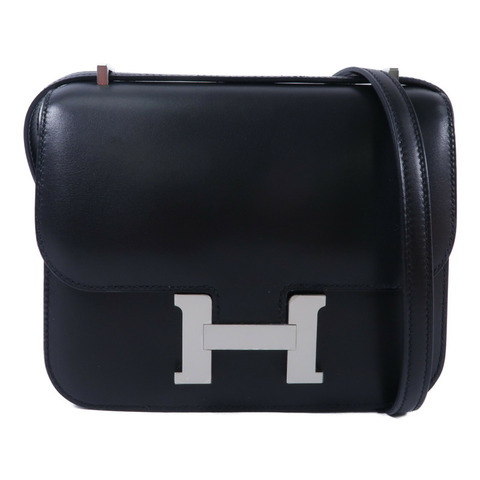 HERMES Evercalf皮革Constance Mini肩背袋Noir
