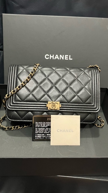 Chanel Boy WOC 金鏈金扣