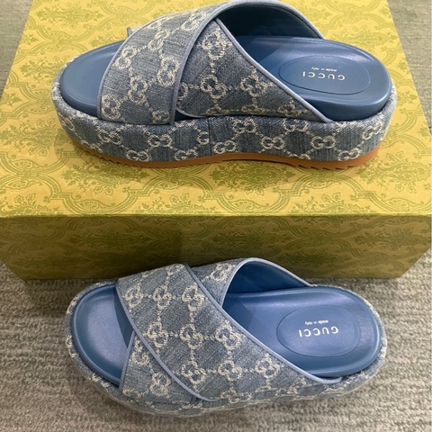Gucci 增高涼拖36.5碼，閒置未使用