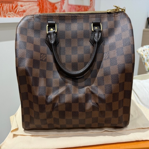 Louis Vuitton Speedy30 棋盤格 手提斜背包