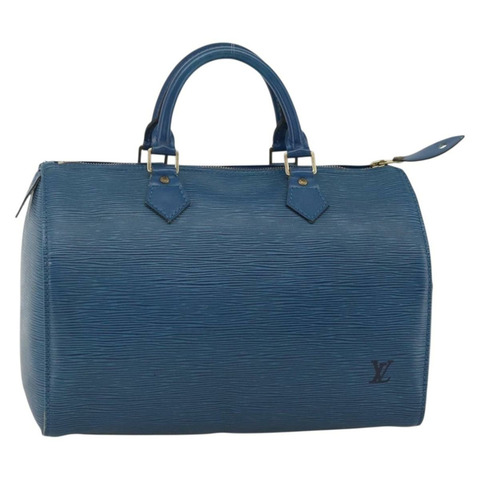 路易威登 Epi Speedy 30 手提包 托萊多藍 M43005 LV 正品 BSZ702A