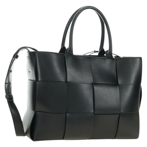 BOTTEGA VENETA MAXI INTRECCIATO Zaalco 包皮革 2way 黑色正品 185322SM