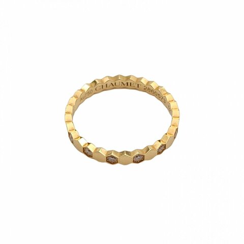 CHAUMET BeeMyLove愛·巢蜂巢戒指14鑽18K玫瑰金/鑽石52
