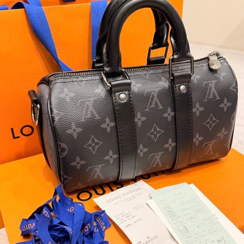 LV M46271 Keepall 25 黑灰經典老花 大全配