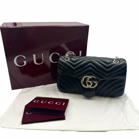 【美收精品】Gucci 黑色肩背包 C-627【隔月月中將轉賣至日本 上架期限30天】
