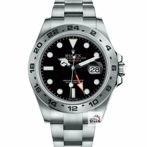 【大眾名錶】ROLEX 勞力士216570 Explorer ll 2019/03卡 探險家二號 黑面橘針 大眾名錶B1396