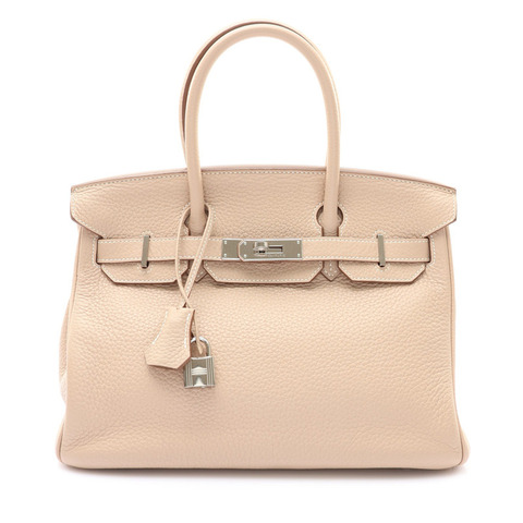 鑽石灰 Clemence 牛皮 Birkin 30 柏金包 手提包 □Q刻 銀扣【HERMES 愛馬仕】