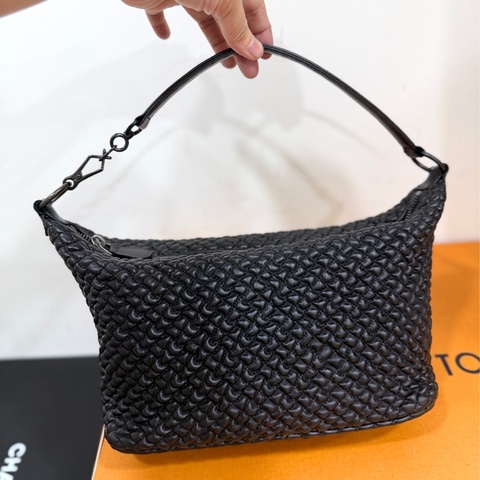 BOTTEGA VENETA BV 葆蝶家  hobo 黑 全皮 編織 便當包 飯盒包 手提包 肩背包 側背包 腋下包