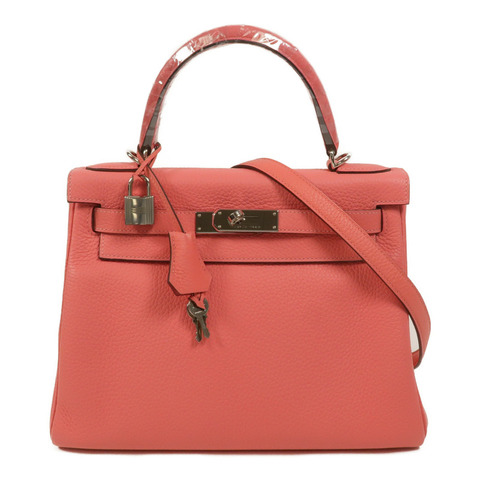 HERMES Togo皮革Kelly 28手挽肩背兩用袋Rose d'Ete
