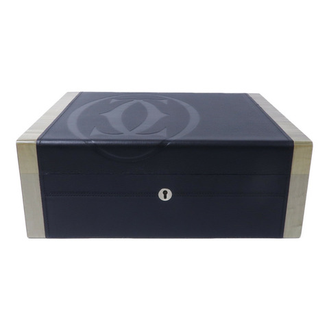 CARTIER 木材/牛皮皮革Humidor Cigar Box雪茄保濕盒