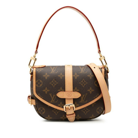 路易威登 Monogram Saumur BB 手提包/肩背包 2WAY M46740 棕色皮革 女士 LOUIS VUITTON