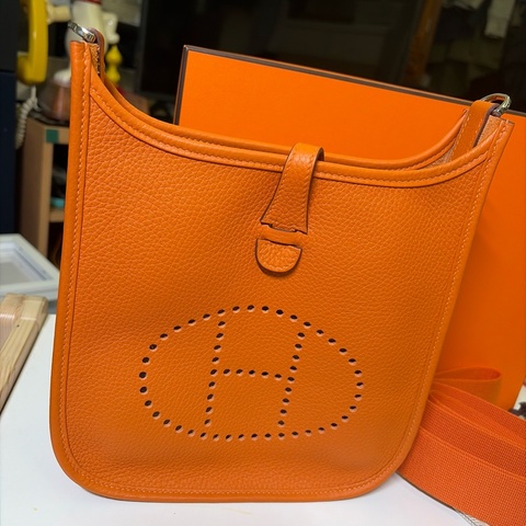 Hermès Evelyne23 愛馬仕橘 KD印（贈愛馬仕零錢包）