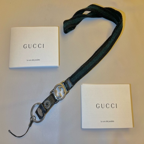 絕版GUCCI 經典雙 G 電話繩 Phone strap