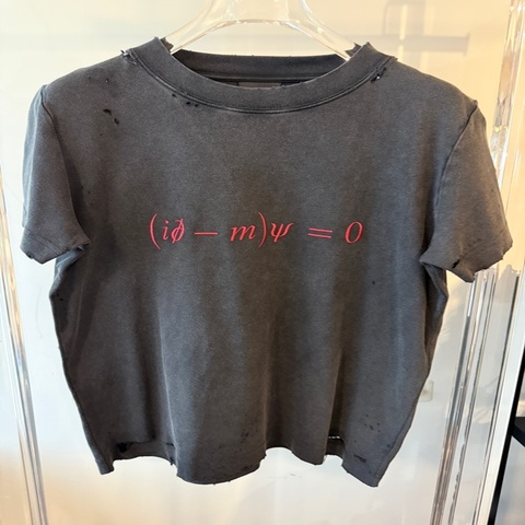 Balenciaga✨七夕限定方程式公式 做舊破洞刺繡短袖上衣 #XL
