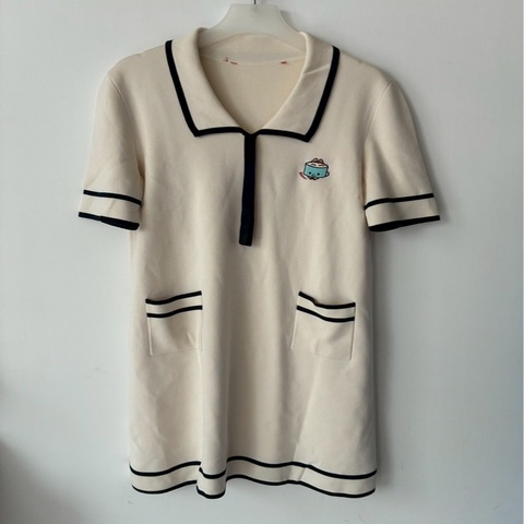 Gucci 刺繡學院風連身洋裝L號