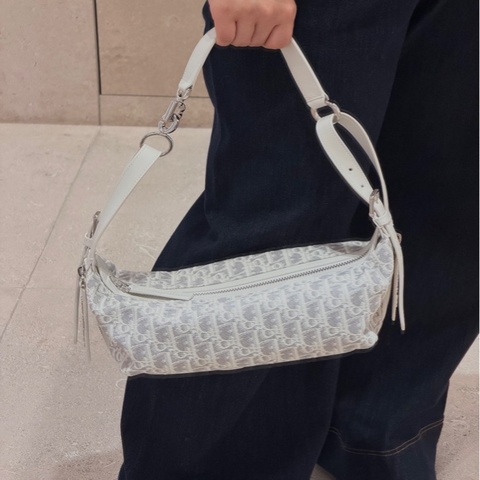 Dior迪奧 D-Journey小號飯盒包 灰色老花 9899新 26年