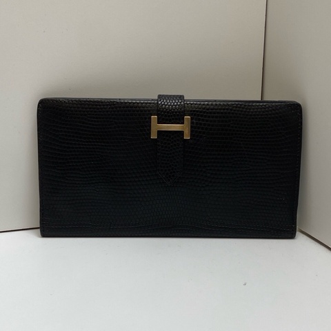 Hermes/愛馬仕 Hbearn錢包 蜥蜴皮 男女同款