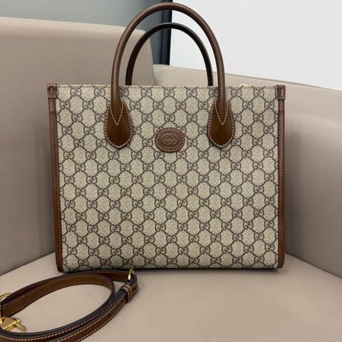 Gucci 古馳 1967 Retro系列老花托特包 黑標：035