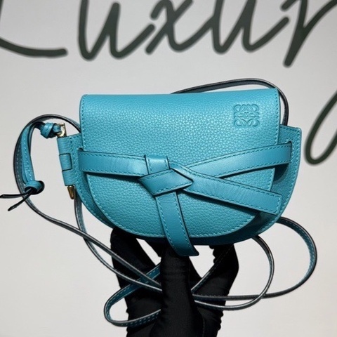 LOEWE 羅意威 Gate mini 馬鞍包/胸腰包 類似Tiffany藍